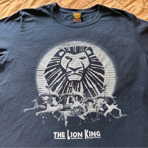 The Lion King Broadway Musical Graphic Glitter Shirt Size Large L  Simba Black
